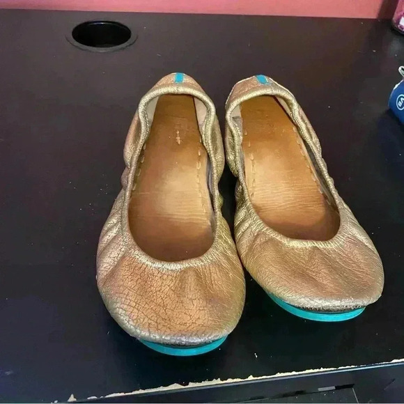 Tieks Rose Gold Ballet Flats - Picture 1 of 8